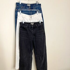 Madewell Lot of 3 Darted Barrel Leg Jeans size 28